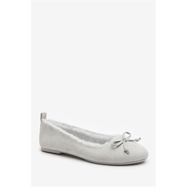 LightGreySuede - Wheres That From - Women's Ballet Pump