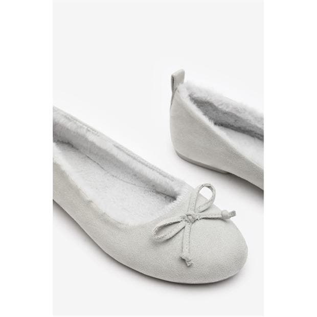 LightGreySuede - Wheres That From - Women's Ballet Pump