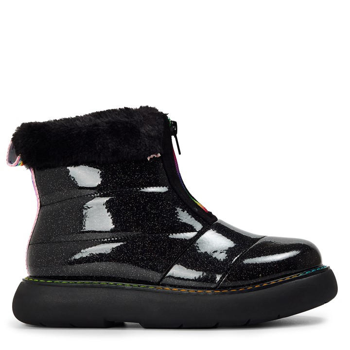 Toms Women's Black Glitter Puff Boot in Size 6.5, Sports Direct