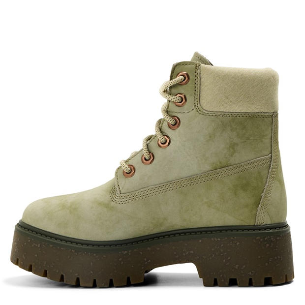 Light Green - Timberland - Women's 6 Inch Lace Up Waterproof Flat Ankle Boots
