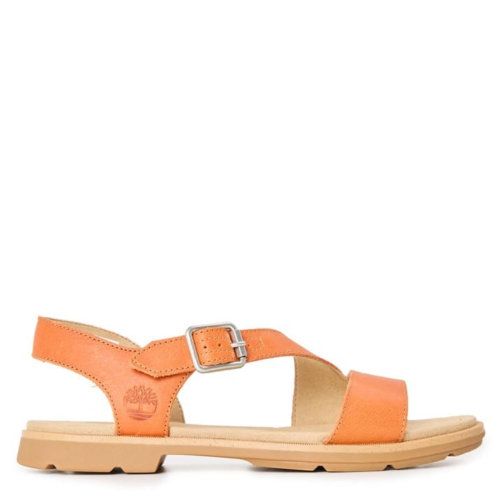 Timberland Women's Orange Backstrap Flatform Sandals in Size 7.5, Sports Direct