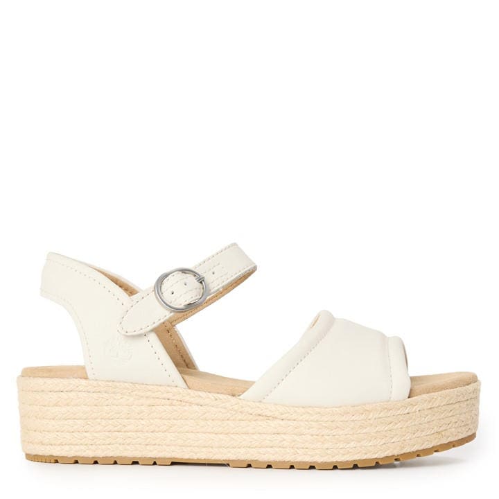 Timberland Women's Beige Backstrap Flatform Sandals in Size 7.5, Sports Direct