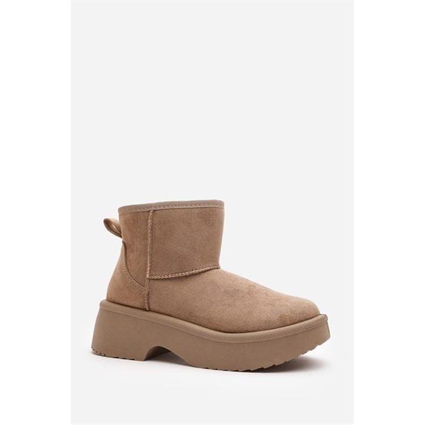 CamelSuede - Wheres That From - Women's Platform Ankle Boot