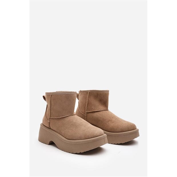 CamelSuede - Wheres That From - Women's Platform Ankle Boot