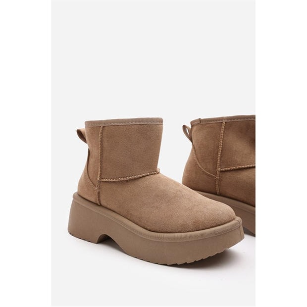 CamelSuede - Wheres That From - Women's Platform Ankle Boot