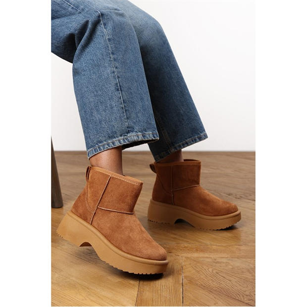 ChestnutSuede - Wheres That From - Women's Platform Ankle Boot
