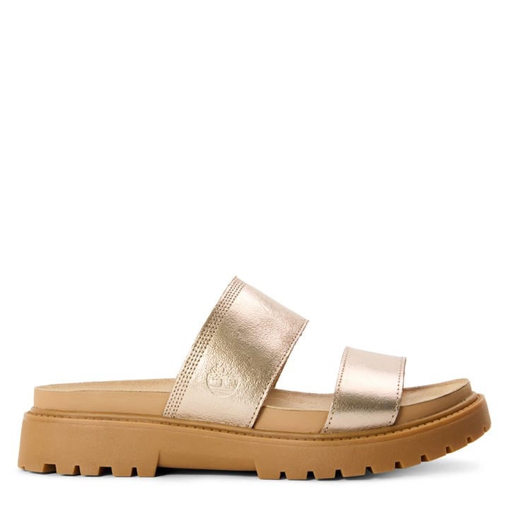 Timberland Women's Gold Slide Sandal Flat Sandals in Size 3.5, Sports Direct