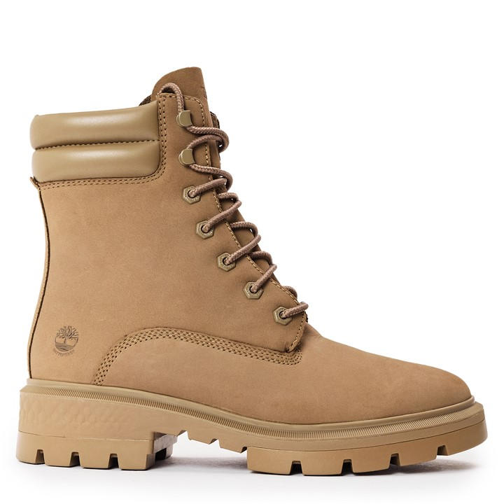 Timberland Women's Beige 6 Inch Lace Waterproof Boot Flat Ankle Boots in Size 3.5, Sports Direct