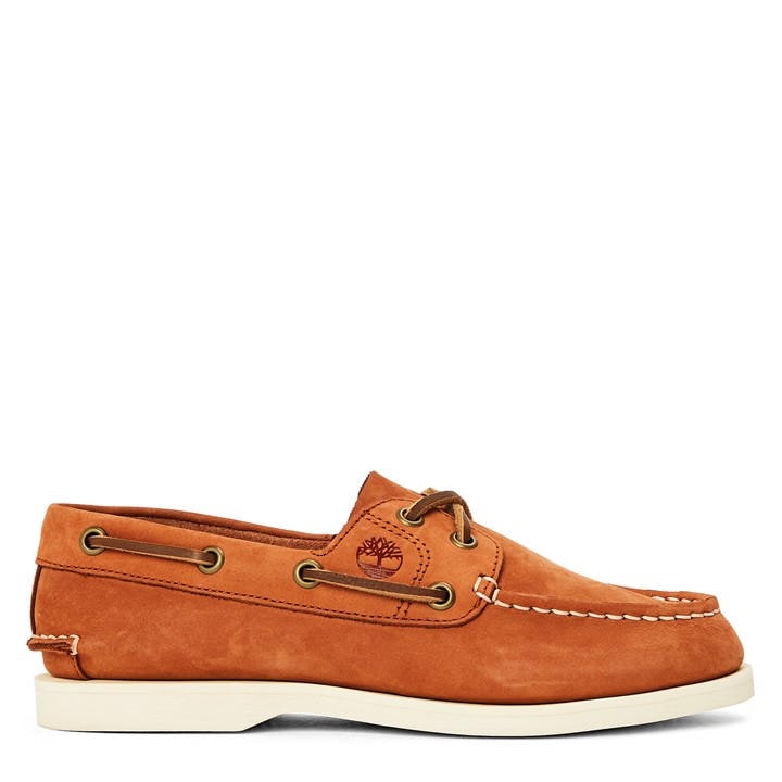 Timberland Women's Brown Boat Shoe Rust Nubuck Boat Shoes in Size 3.5, Sports Direct