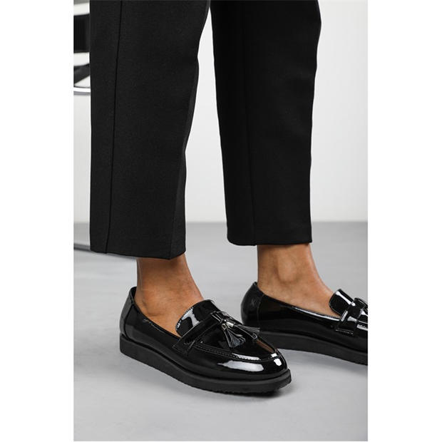 BlackPatent - Wheres That From - Women's Tasselled Loafer