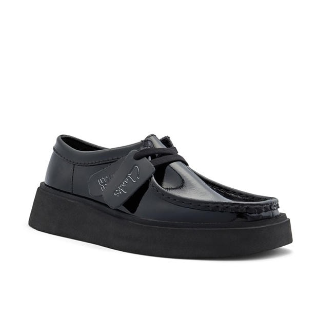 Black Pat - Clarks - Women's Moc Toe Formal Shoes