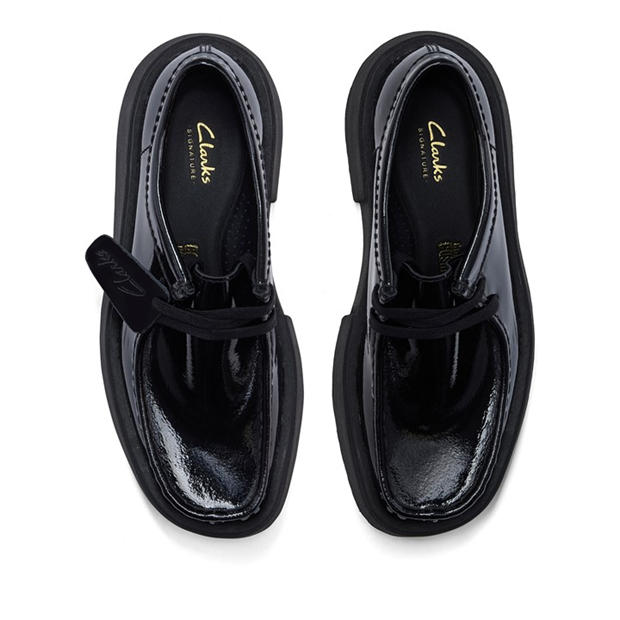 Black Pat - Clarks - Women's Moc Toe Formal Shoes