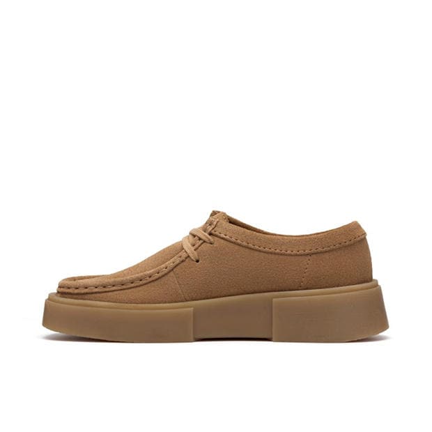 Dark Sand Suede - Clarks - Women's Moc Toe Formal Shoes