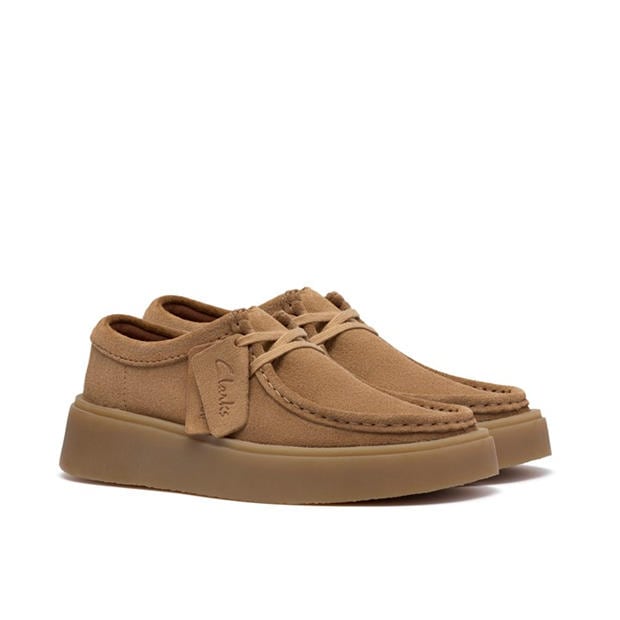 Dark Sand Suede - Clarks - Women's Moc Toe Formal Shoes