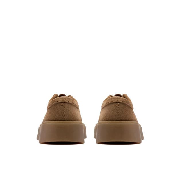 Dark Sand Suede - Clarks - Women's Moc Toe Formal Shoes