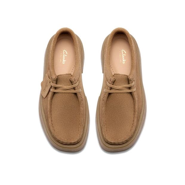 Dark Sand Suede - Clarks - Women's Moc Toe Formal Shoes