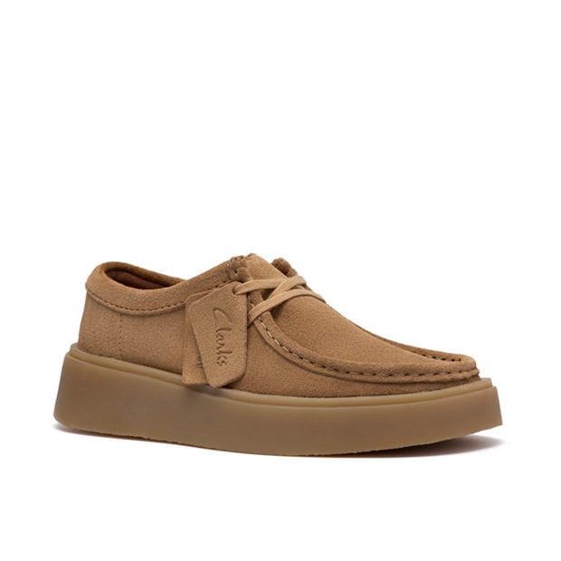 Dark Sand Suede - Clarks - Women's Moc Toe Formal Shoes