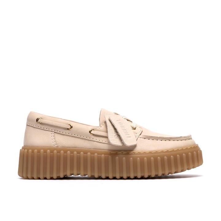 Clarks Women's Beige Moc Toe Formal Shoes in Size 7, Sports Direct