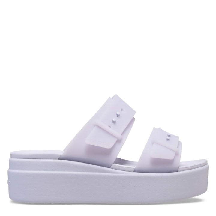 Crocs Women's Purple Brooklyn Wedge Heeled Sandals in Size 3, Sports Direct