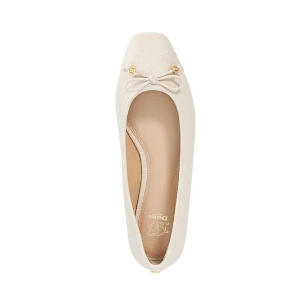 Ecru - Dune London - Women's Hampers Ballet Pumps