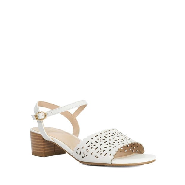 White - Dune London - Women's Josephina Block Court Shoes