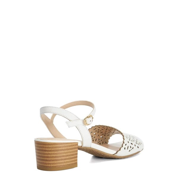 White - Dune London - Women's Josephina Block Court Shoes