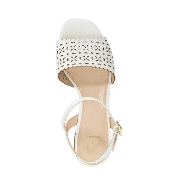 White - Dune London - Women's Josephina Block Court Shoes