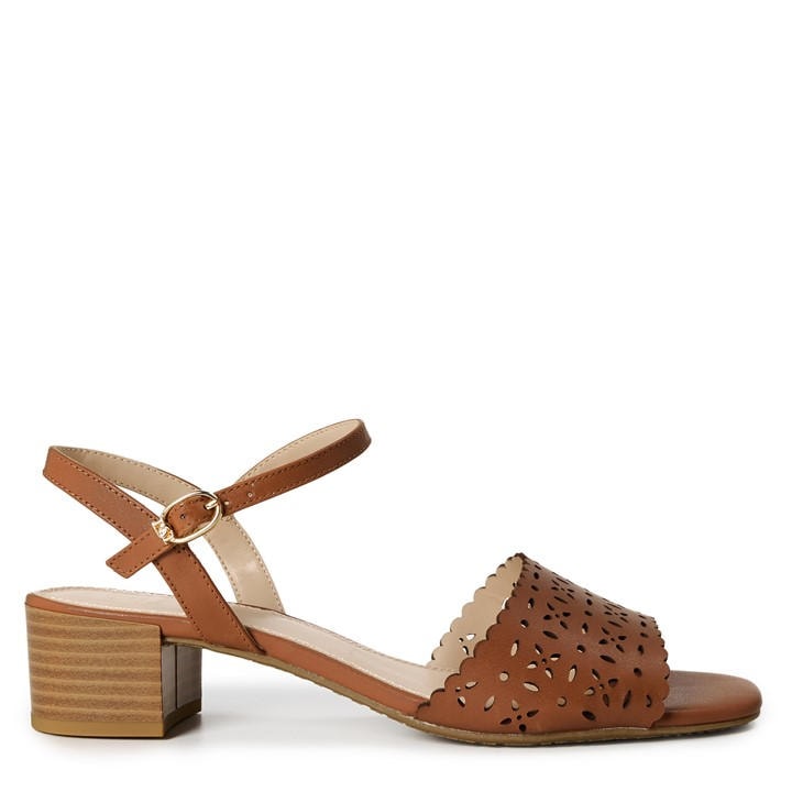 Dune London Women's Brown Josephina Block Court Shoes in Size 4, Sports Direct