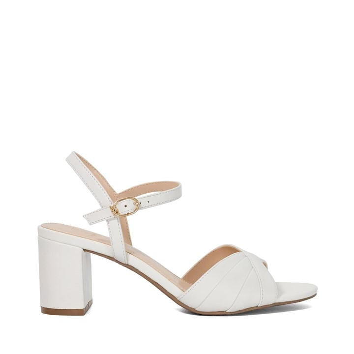 Dune London Women's White Mallorca Block Court Shoes in Size 8, Sports Direct
