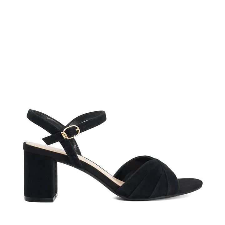 Dune London Women's Black 'Mallorca' Suede Sandals In Size 6 - Image 7