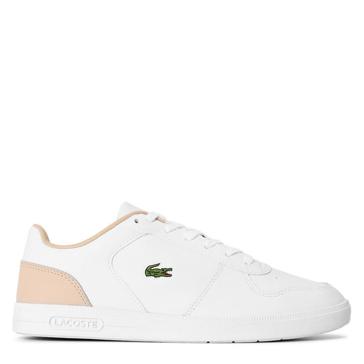 Lacoste Women's Wht/Lt Tan Crocodile Print Trainers - 4 (37) - Image 3