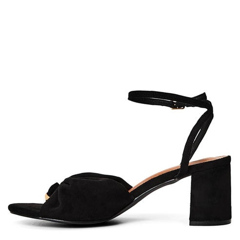Wheres That From - Where’s Block Heel Ruched Buckle Sandal