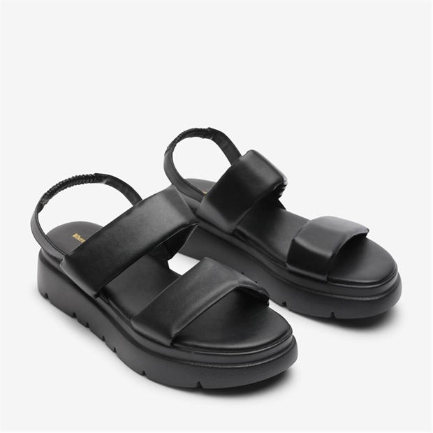 Black PU - Wheres That From - Where’s Chunky Double Strap Slingback Sandals