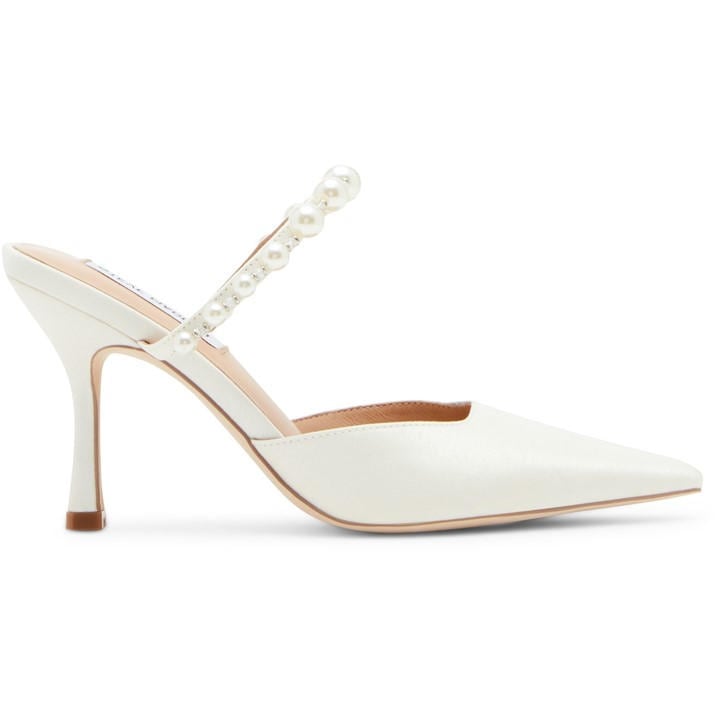 Steve Madden Women's White Brecki 95H Heeled Mules in Size 3, Sports Direct