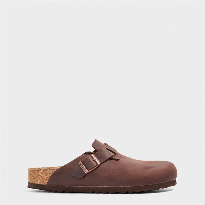 Birkenstock Women's Brown Boston Oiled Leather in Size 3.5, Sports Direct