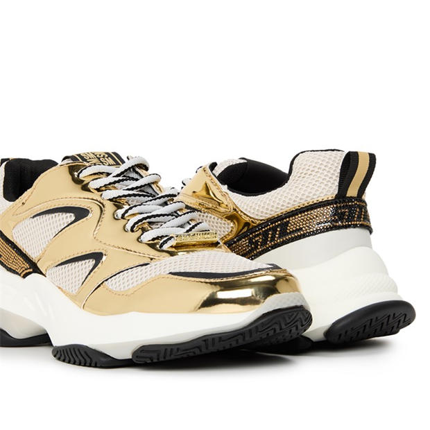 Gry/Gld - Steve Madden - Women's Medallist2 Low-Top Trainers
