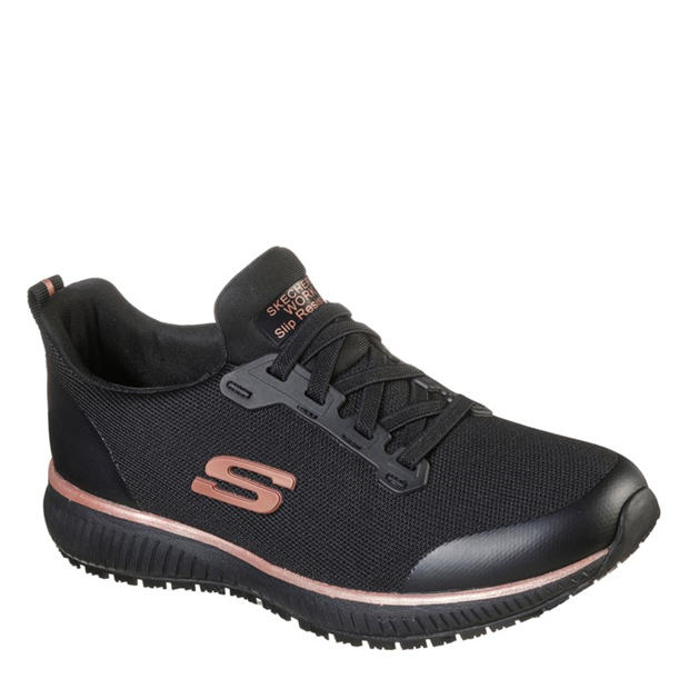 Black/Rose Gold - Skechers - Bobsport Trainers Ladies
