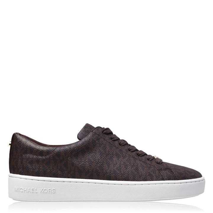 Michael Michael Kors Women's Brown Signature Keaton Low-Top Trainers in Size 9, Sports Direct
