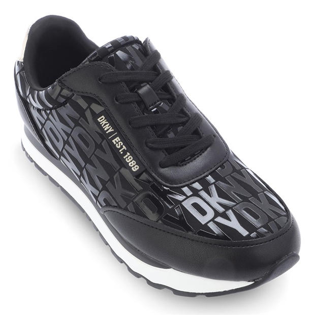 Blk/Gold - DKNY - Women's Jahari Lace-Up Runner