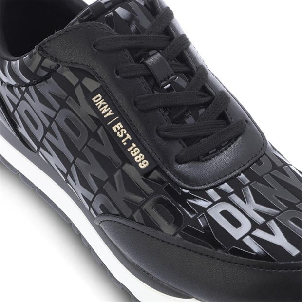 Blk/Gold - DKNY - Women's Jahari Lace-Up Runner