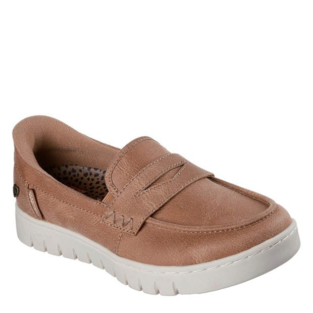 Tan - Skechers - Womens Slip On Trainers