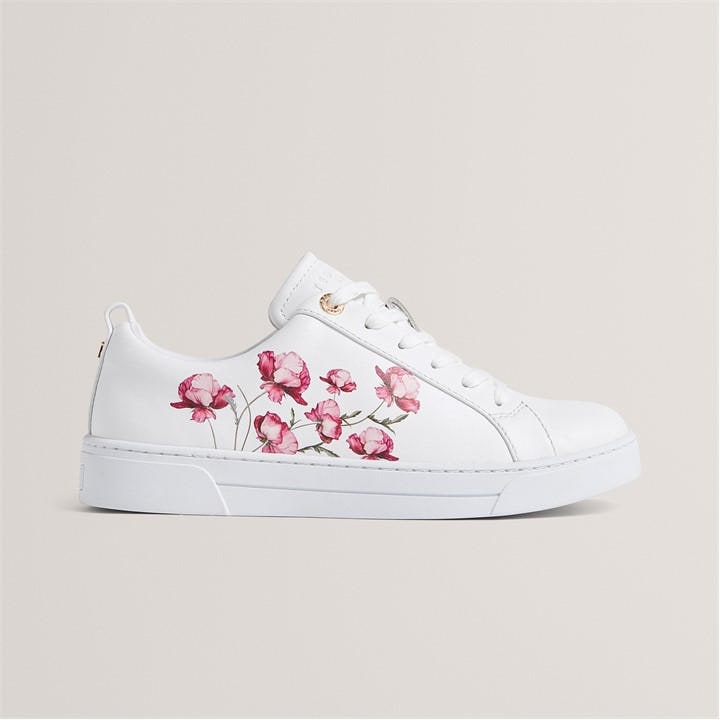 Ted Baker Women's White Ted Print Trainer in Size 8, Sports Direct