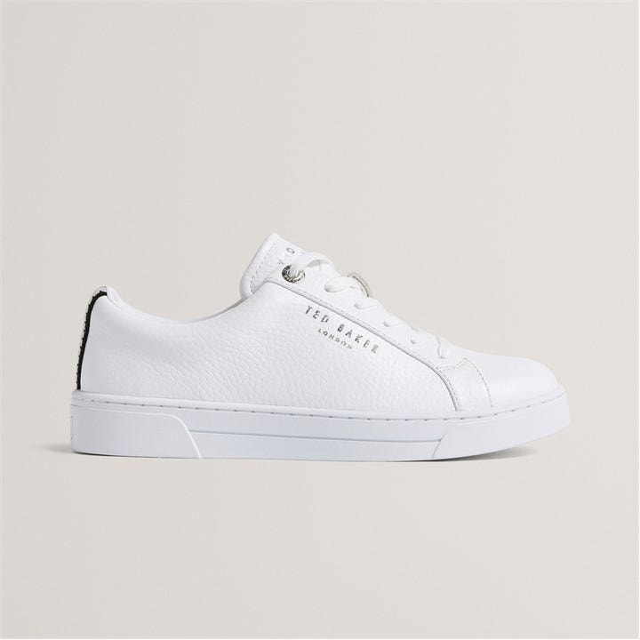 Ted Baker Women's White Ted Webbing Trainer in Size 4, Sports Direct