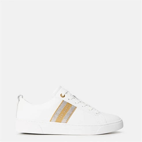 Ted Baker - Womens Lace-Up Leather Webbing Trainers
