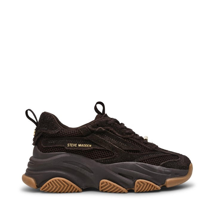 Steve Madden Women's Brown Possession Chunky Trainers
