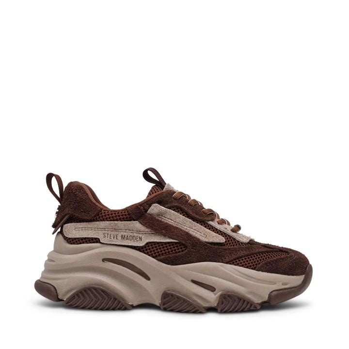 Steve Madden Women's Brown Possession Chunky Trainers Size 5