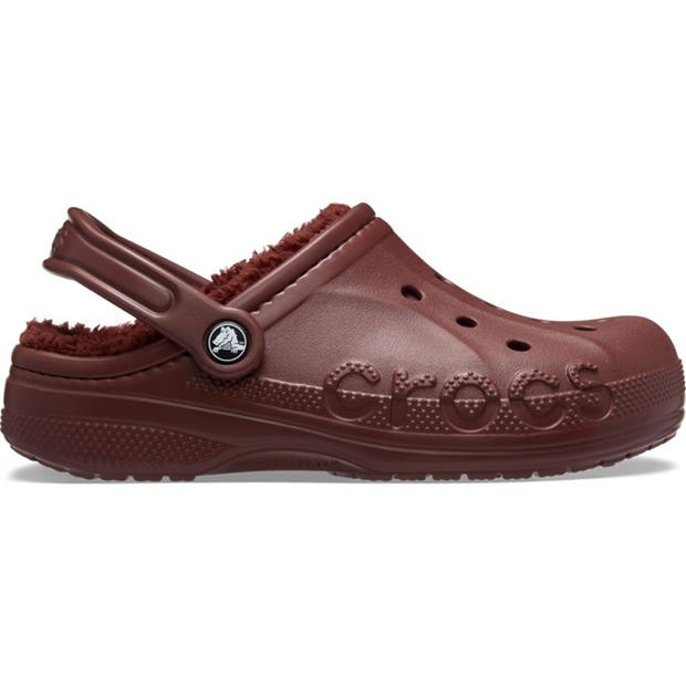Dark Clay - Crocs - Women's Baya Lined Mule Slippers