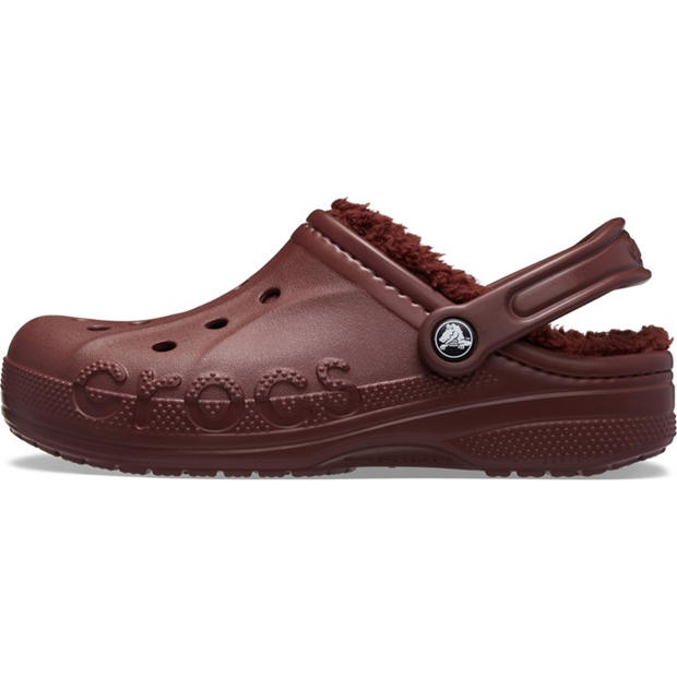 Dark Clay - Crocs - Women's Baya Lined Mule Slippers