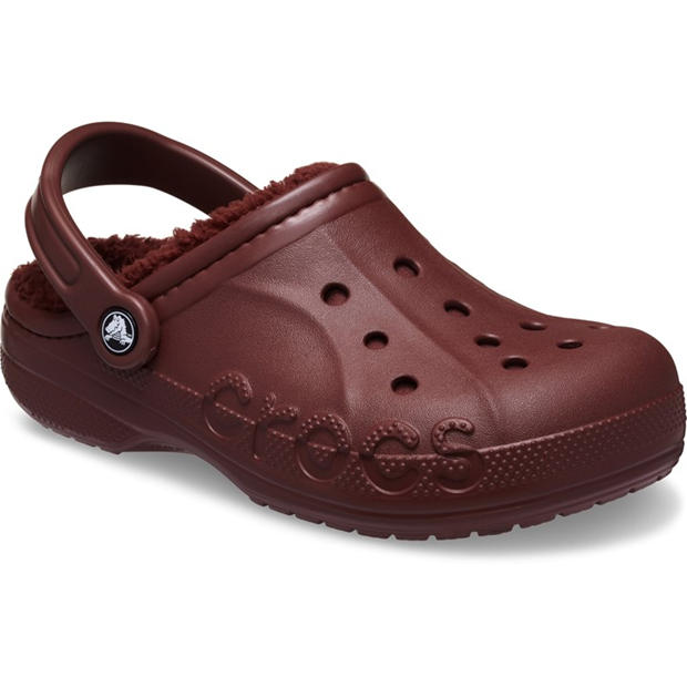 Dark Clay - Crocs - Women's Baya Lined Mule Slippers
