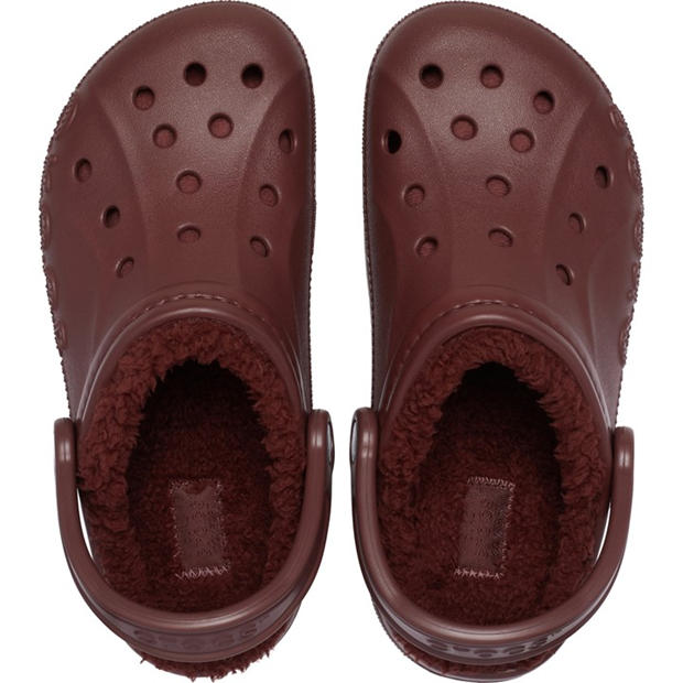 Dark Clay - Crocs - Women's Baya Lined Mule Slippers